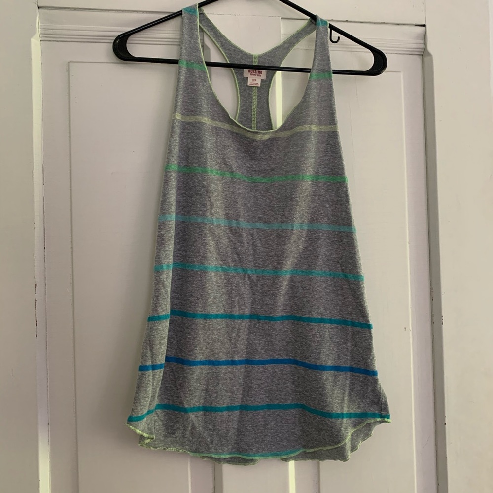 Gray Striped Tank Top